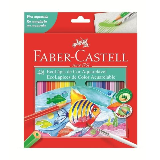 Imagem de Lápis de cor faber-castell 48 cores aquarelável