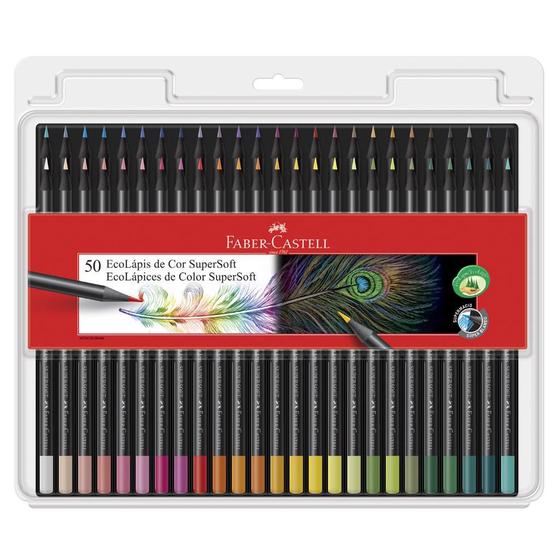 Imagem de Lapis De Cor FABER CASTELL 50 Cores Super Soft Ecolapis