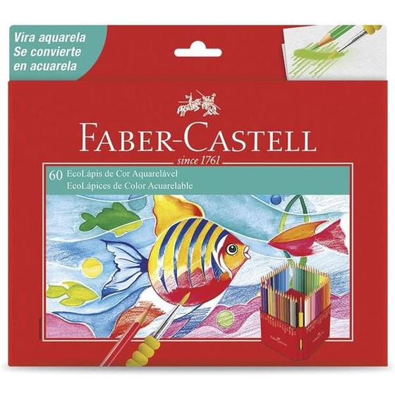 Imagem de Lápis de cor Faber Castell aquarelável com 60 cores