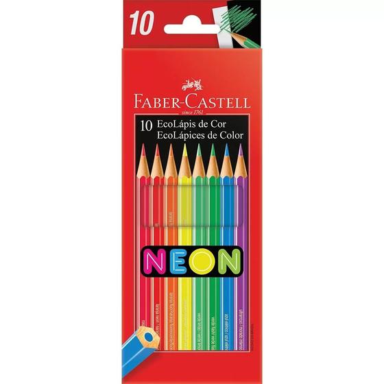 Imagem de Lápis De Cor Faber-Castell Neon Com 10 EcoLápis
