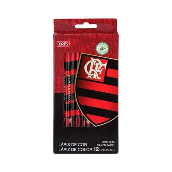 Lápis De Cor Flamengo 12 Cores Tris Menor preço em Lápis De Cor Flamengo 12 Cores Tris