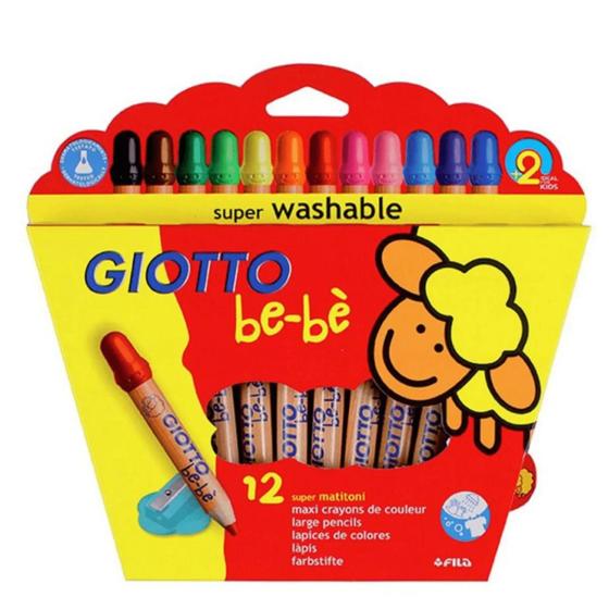 Imagem de Lápis de Cor Giotto Bebe Jumbo 12 Com Apontador Super Lápis