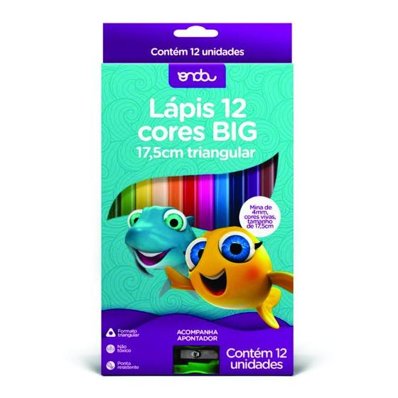 Imagem de Lápis de cor jumbo 12 cores c/apont. Onda 1113021