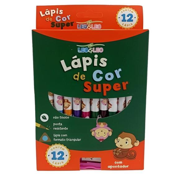 Imagem de Lápis de Cor Leo e Leo 12 Cores Jumbo Triangular 