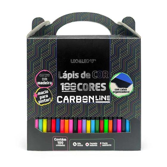 Imagem de Lapis De Cor Leo e Leo Carbon Line 100 Cores Redondo