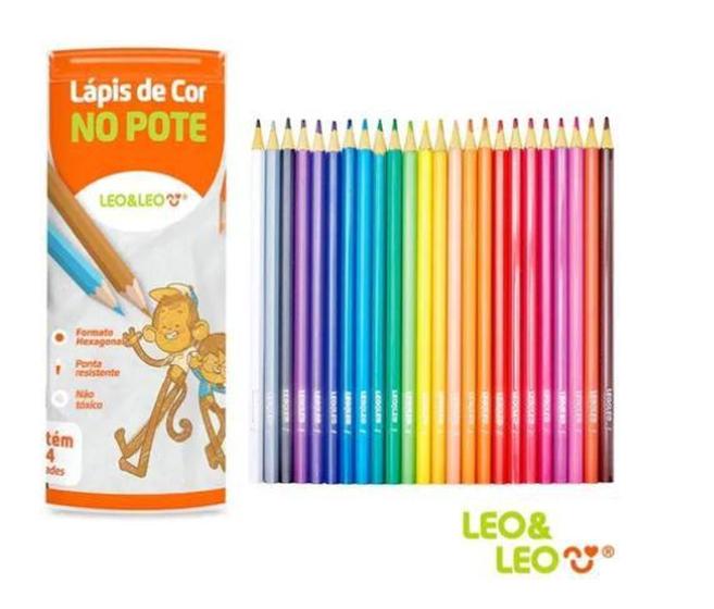 Imagem de Lápis de Cor Leo e Leo No Pote C/ 24 Cores - Leo & Leo