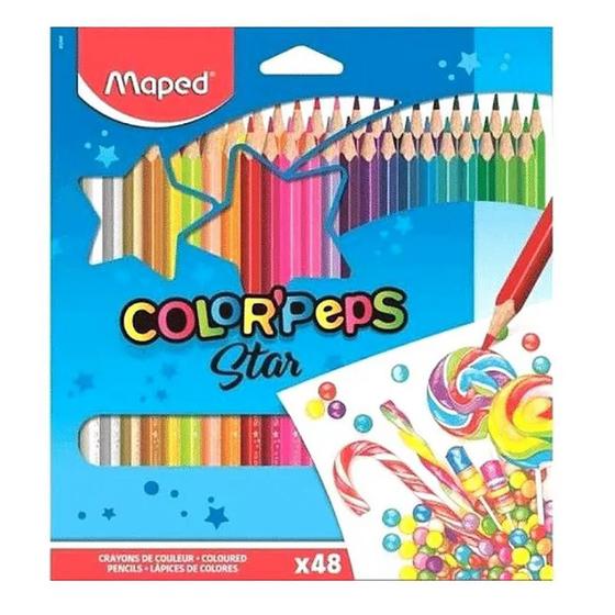 Imagem de Lapis De Cor Maped Triangular 48 Cores Color Peps Star