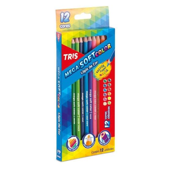 Imagem de Lapis De Cor Mega Soft Color 12 Cores Tris