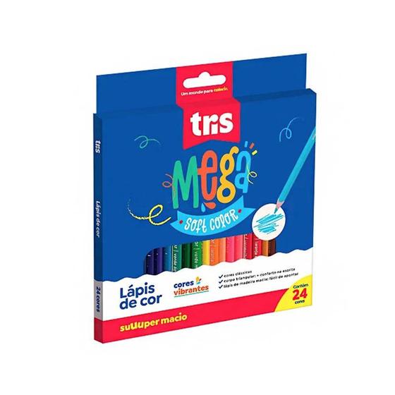 Imagem de Lápis De Cor Mega Soft com 24 Cores Summit