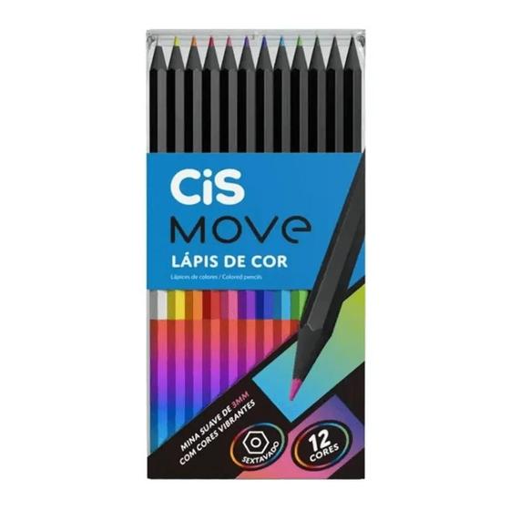 Imagem de Lápis de Cor Move 12 Cores Vibrantes Triangular - Cis