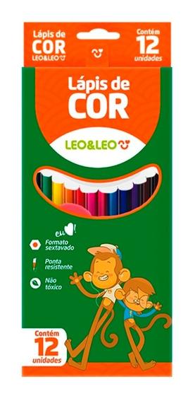 Imagem de Lápis de Cor para Desenho e Arte, Sextavado 12 Cores de Alta Qualidade LeoLeo