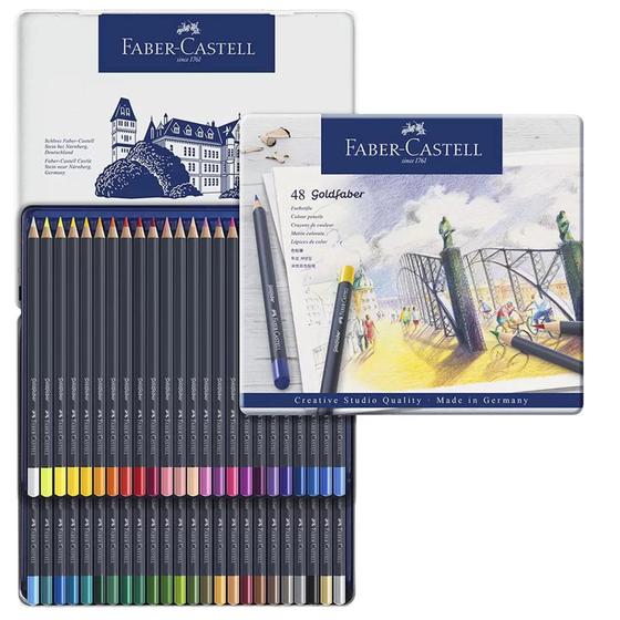 Imagem de Lápis De Cor Permanente Faber Castell Goldfaber 48 Cores