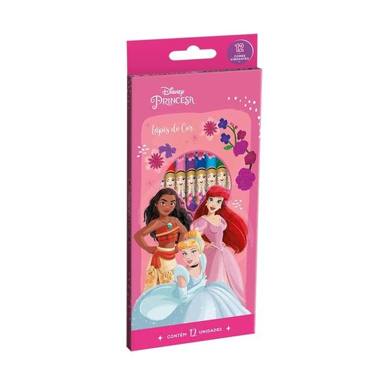 Imagem de Lápis De Cor Princesas Com 12 Cores Vibrantes - Tris
