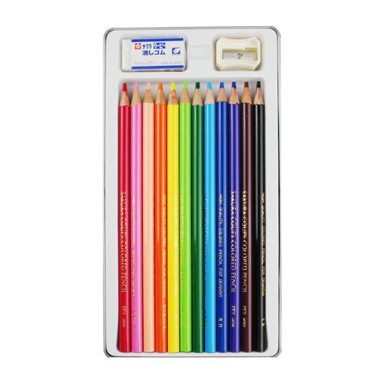 Imagem de Lápis de Cor Sakura Coupy Colored Pencil com 12 Cores