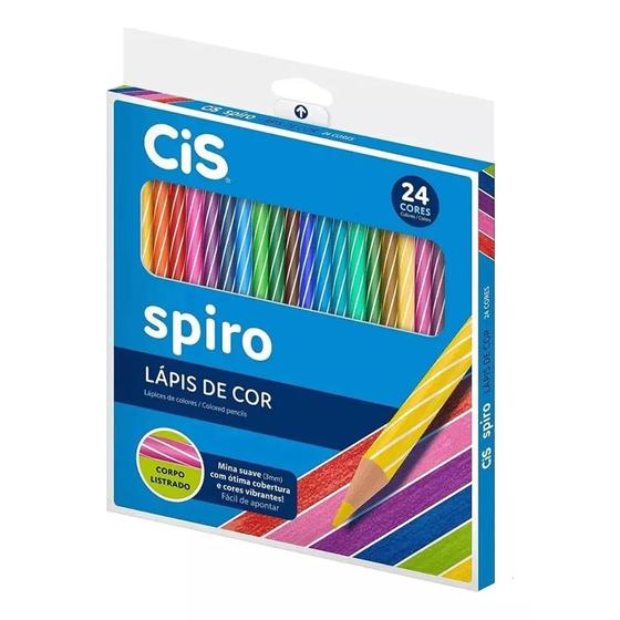 Imagem de Lápis de Cor Spiro - 24 Cores - Cis