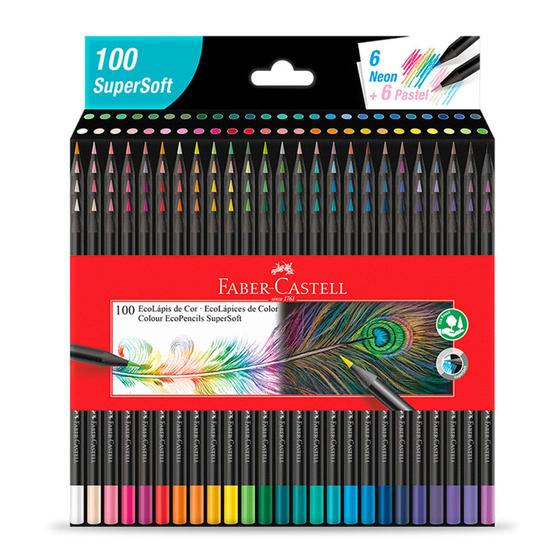 Lápis De Cor Super Soft 100 Cores 1207100soft Faber-castell Menor preço em Lápis De Cor Super Soft 100 Cores 1207100soft Faber-castell