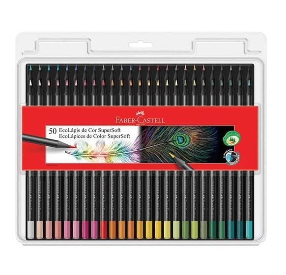 Imagem de Lápis de cor Supersoft 50 cores - Faber Castell -