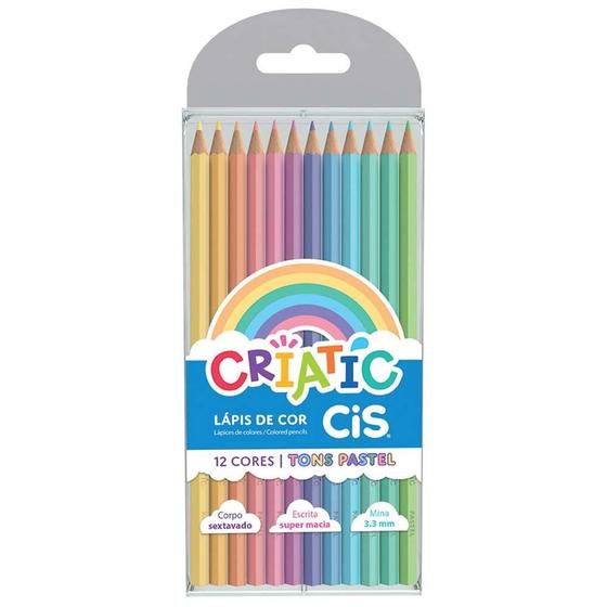 Imagem de Lápis de Cor Tons Pastel CIS Criatic - 6 Cores