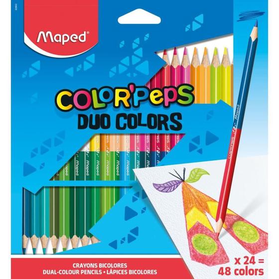 Imagem de Lápis de COR Triangular Color PEPS Duo 24 Lápis 48 Cores