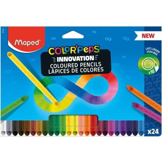 Imagem de Lápis de Cor Triangular Infinito Color Peps Infinity 24 Cores - Maped