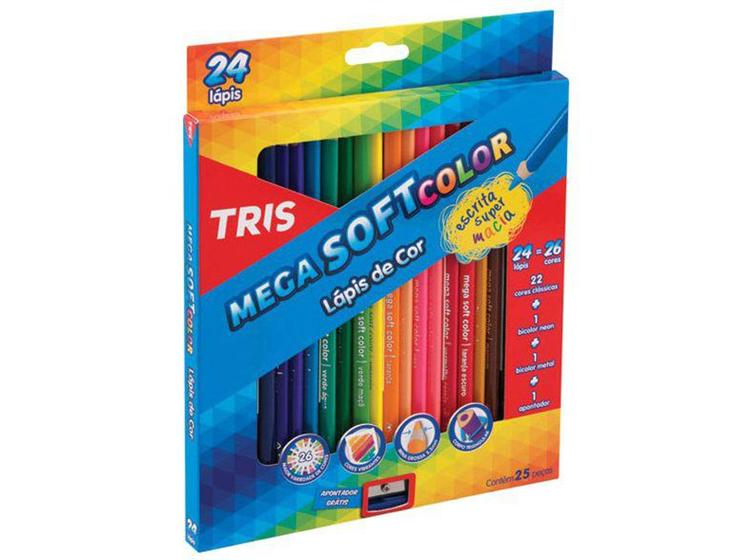 Imagem de Lápis de Cor Tris Mega Soft - 26 Cores com Apontador