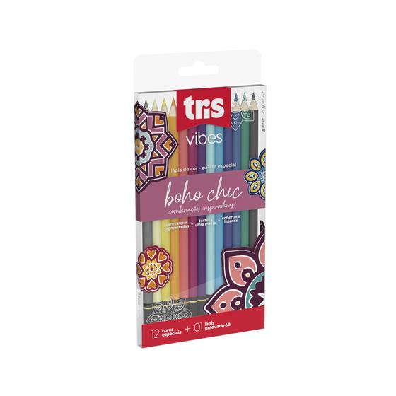 Imagem de Lápis de Cor TRIS Vibes - Boho Chic - 12 cores