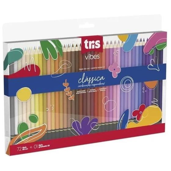 Imagem de Lápis de cor Vibes Clássica 72 Cores - Tris