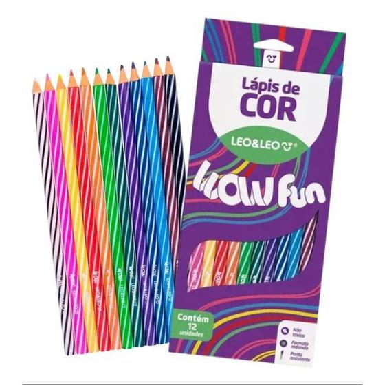 Imagem de Lapis De Cor Wow 12 Cores Redondo Leo e Leo