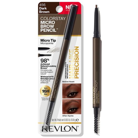 Imagem de Lápis de Sobrancelha Revlon ColorStay Micro com Spoolie - 456 Dark Brown