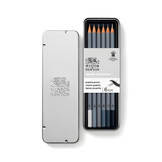 Imagem de Lápis Graduado Grafite Studio Coleção Winsor & Newton 06 Pçs