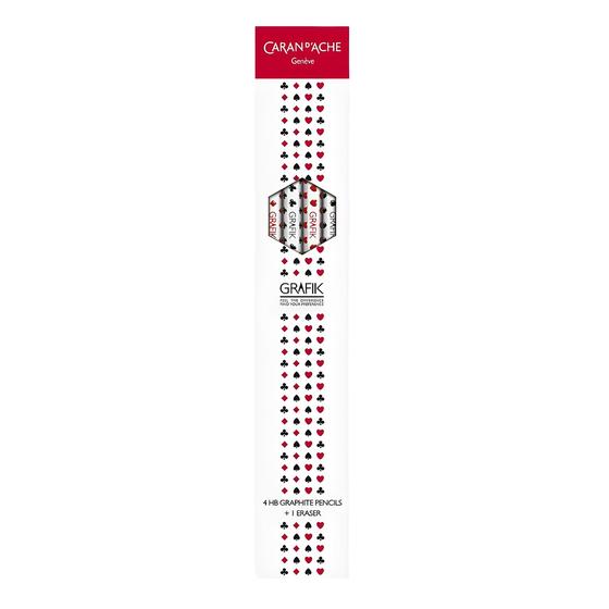 Imagem de Lápis Grafik Hb Card com 4 Unidades + Borracha Caran D'ache 343.401