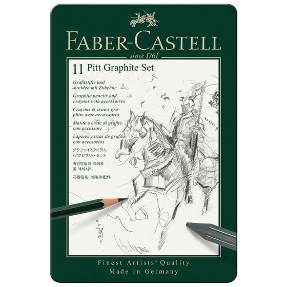 Imagem de Lápis Grafite Faber-Castell Estojo Metálico com 11 peças - 112972
