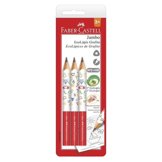 Imagem de Lápis Grafite Jumbo Faber Castell com 3 Unidades