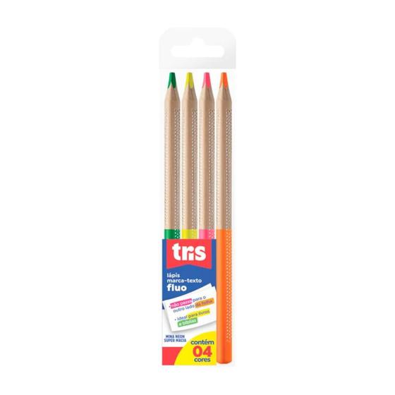 Imagem de Lápis Marca Texto Tris Fluo 04 Cores 