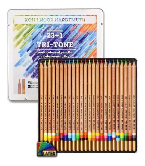 Imagem de Lápis Multicolorido Koh-I-Noor TRI-TONE com 24 unidades