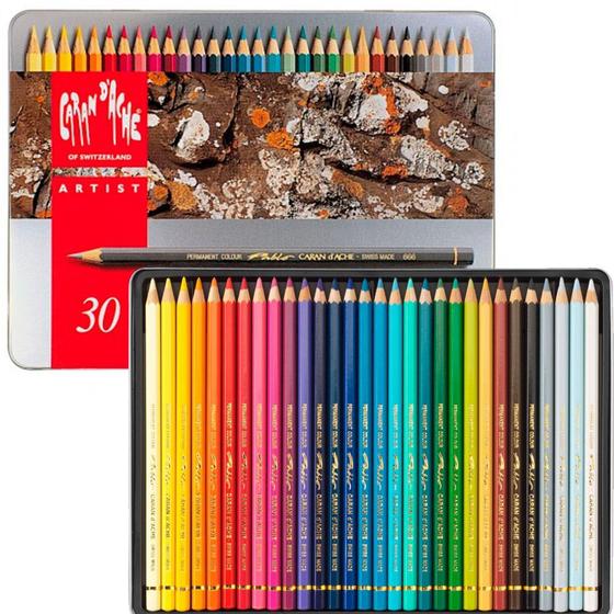 Imagem de Lápis Pablo Caran D'ache Estojo Lata com 30 cores 