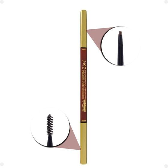 Imagem de Lápis Para Sobrancelha Pink 21 Definition Brow 2 In 1 Marrom