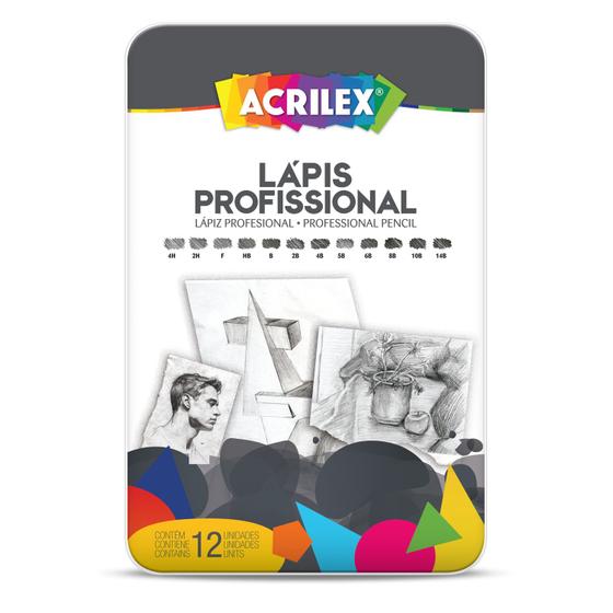 Imagem de Lapis Preto Acrilex Profissional 12 Un