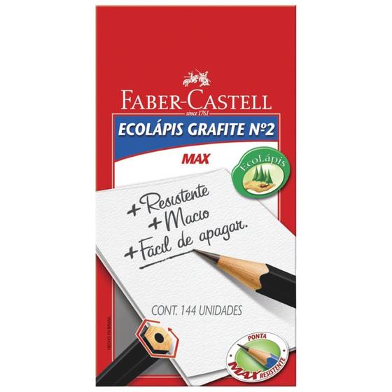 Imagem de Lápis Preto Faber Castell Max N2 Hexagonal 144 Unidades