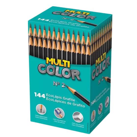 Imagem de Lapis preto faber castell multi-color n2 caixa com 144 un
