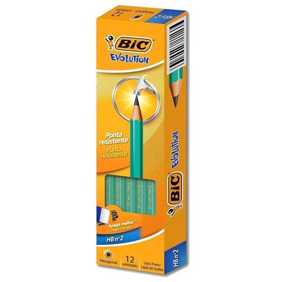 Imagem de Lápis Preto Nº 02 S/Borracha Bic Evolution Kit C/4 Hexagonal