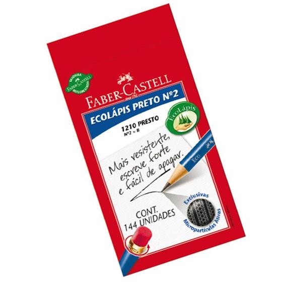Imagem de Lapis preto redondo ecolapis presto c/borracha faber-castell