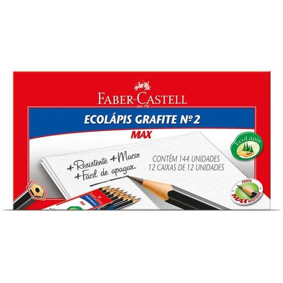 Imagem de Lapis preto sextavado ecolapis max n.2 preto faber-castell