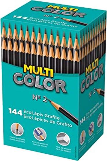 Lápis Preto Sextavado Multicolor Super Eco N.2 - Caixa com 144 lapis Menor preço em Lápis Preto Sextavado Multicolor Super Eco N.2 - Caixa com 144 lapis