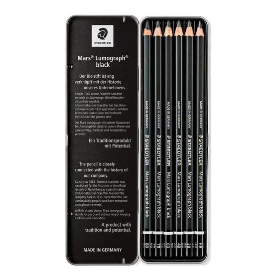 Imagem de Lápis Preto Staedtler Lumograph Black Com 06 Graduações