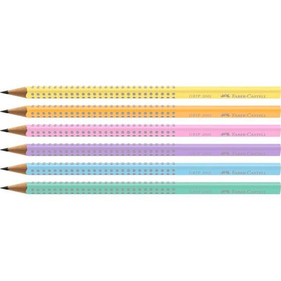 Imagem de Lapis Preto Triangular 2001 Tons Pastel Faber-Castell Cx/72