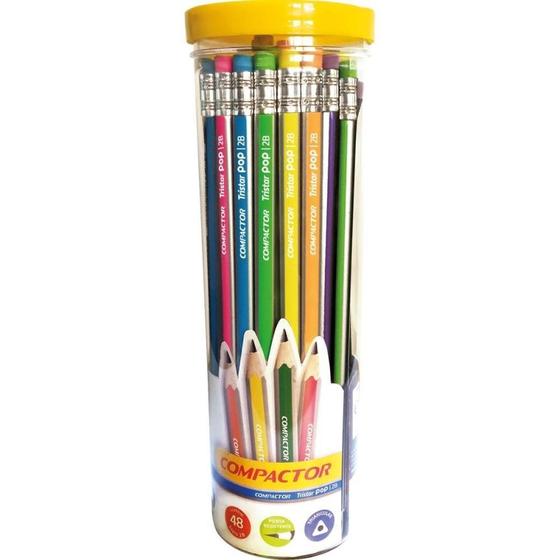 Imagem de Lapis Preto Triangular Tristar POP 2B C/BORRACHA POTE-48