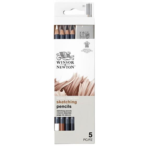 Imagem de Lápis Sketching Crayon Winsor & Newton com 5 Unidades