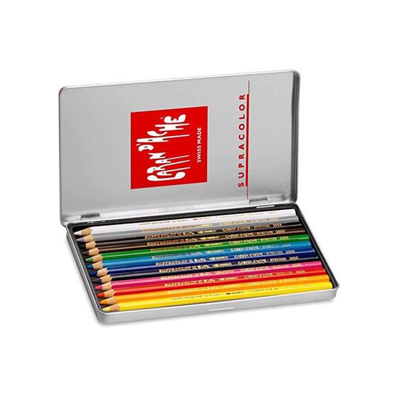 Imagem de Lápis Supracolor Soft Aquarelável Caran D'ache com 12 Cores