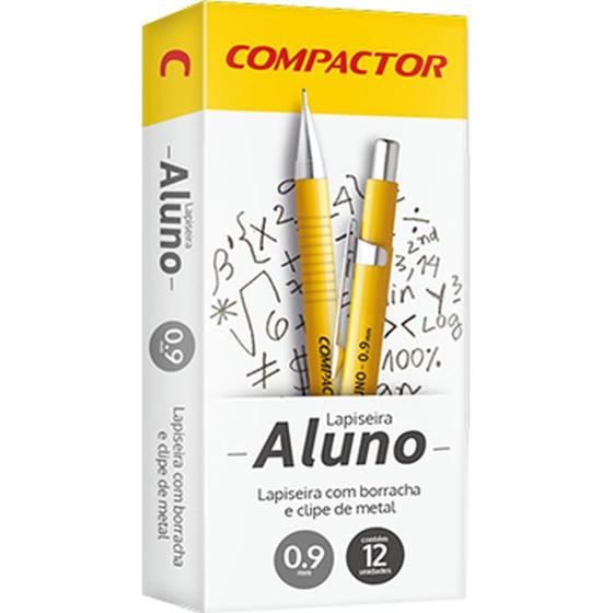 Imagem de Lapiseira 0,9MM Aluno Metálica com Borracha Caixa com 12